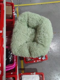 Soft Cotton Plush Round Pet Bed