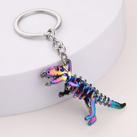 Alloy Colorful Dinosaur Keychain