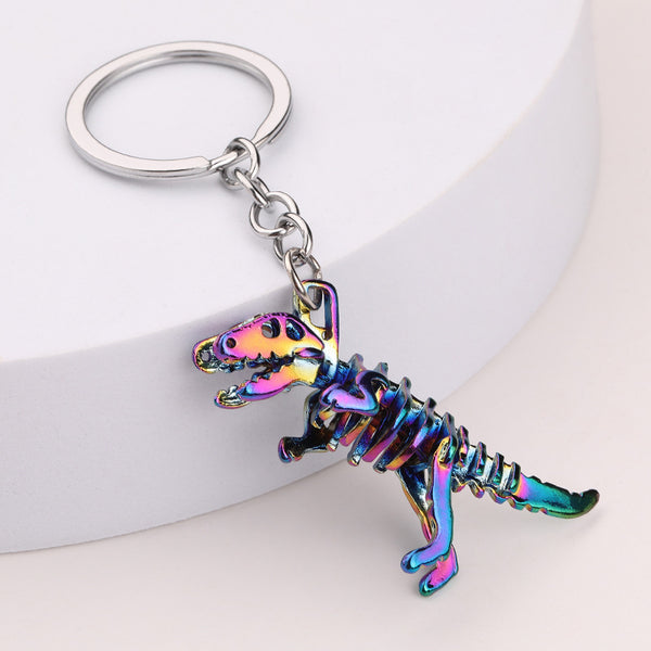 Alloy Colorful Dinosaur Keychain