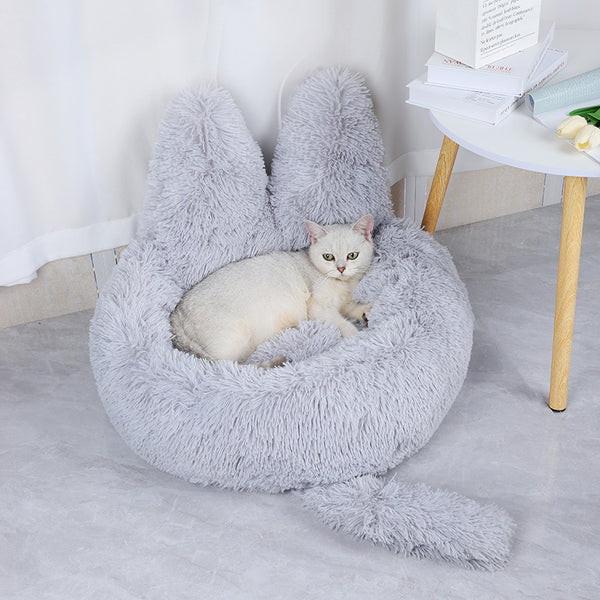 Warm Plush Pet Bed Cat Design
