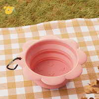 Collapsible flower pet bowl