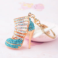 Diamond Hollow High Heels Keychain