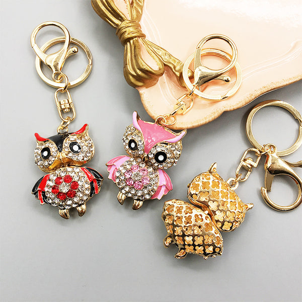 Owl Keychain Enamel