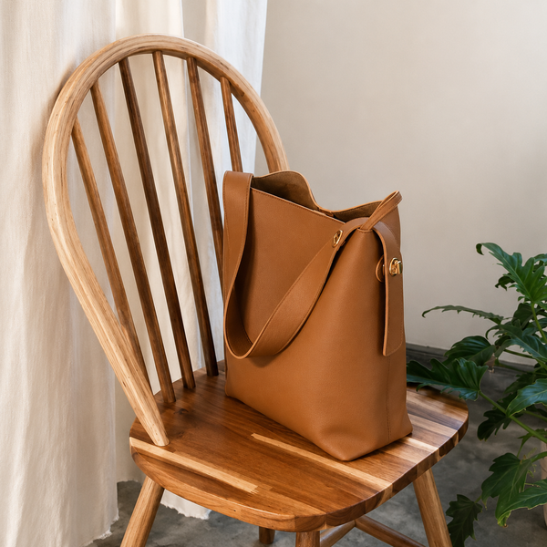 Simple one shoulder bucket bag