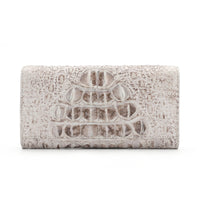 Crocodile Print White Purse