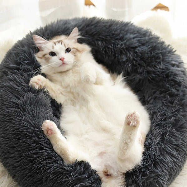 Soft Cotton Plush Round Pet Bed