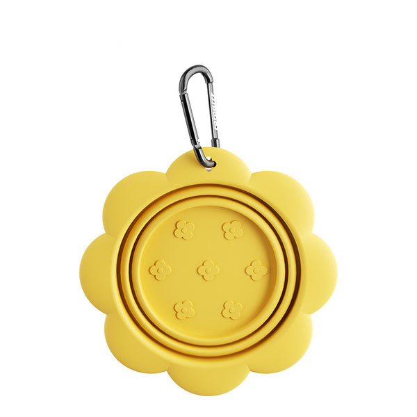 Collapsible flower pet bowl