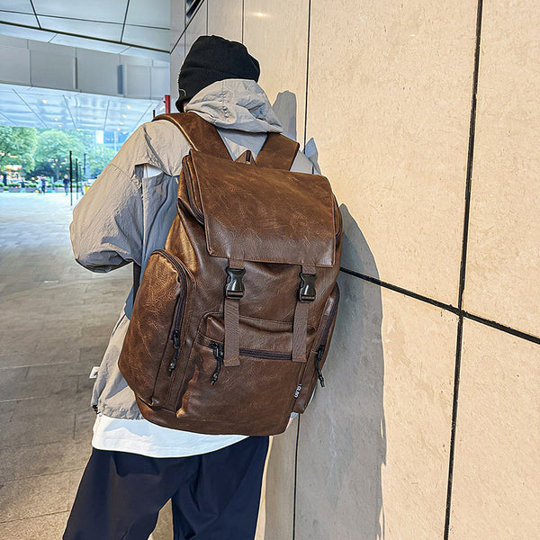 Retro Men's Leather Backpack