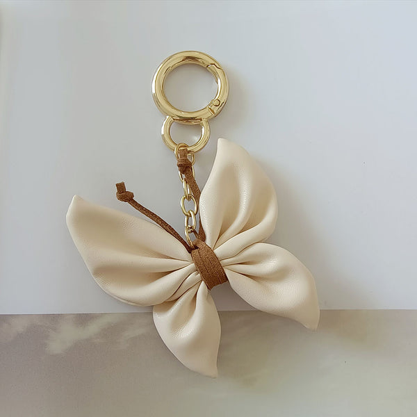 Butterfly Keychain Leather Pendant