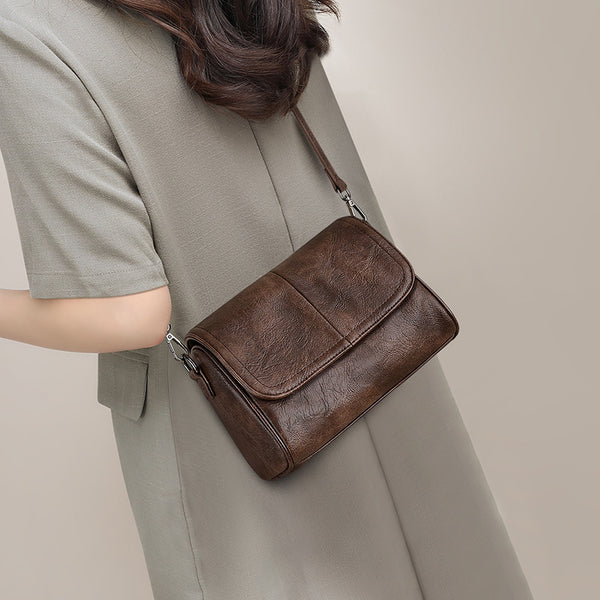 Womens SpringSummer Genuine Leather Crossbody Pillow Vintage Shoulder Underarm Bag