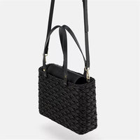 Black Ladies Rattan Bag